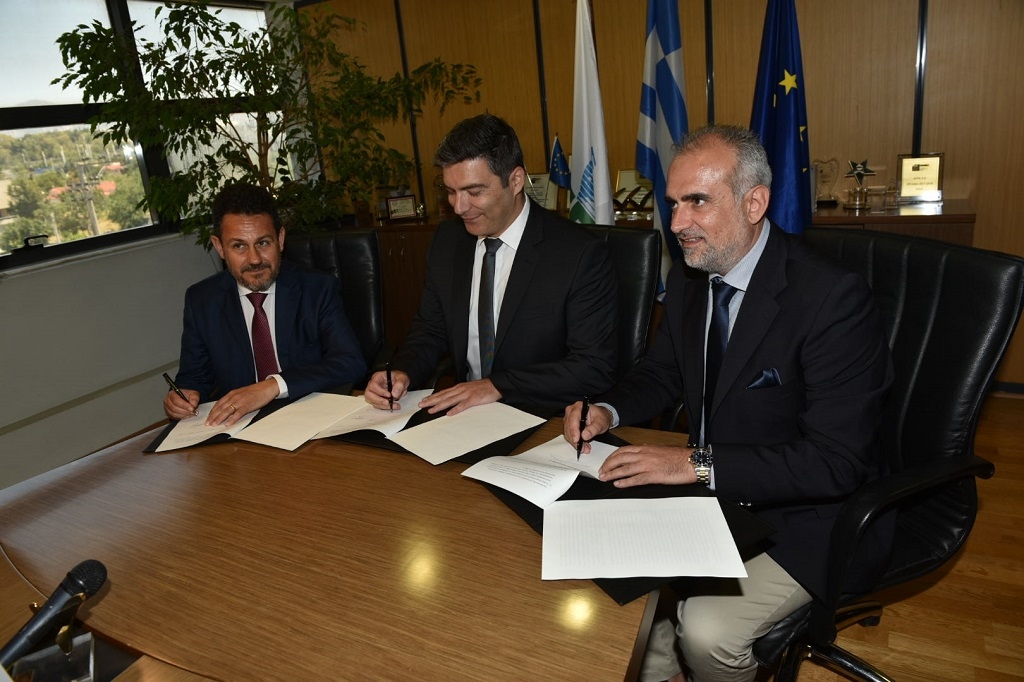 (clockwise): Nicola Battilana- CEO DESFA, Konstantinos Xifaras- CEO DEPA, Panagiotis Tsonis- CEO PPA