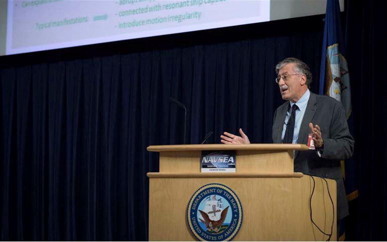 Dr. Spyrou gives Weinblum lecture at Carderock 