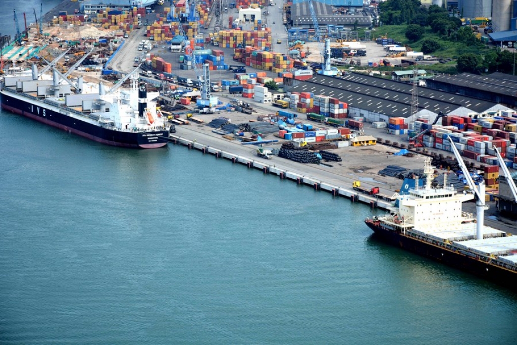 Aerial photo taken on Jan. 11, 2021 shows a view of the Pacific international container terminal at the Tianjin Port of north China's Tianjin Municipality. (Xinhua/Zhao Zishuo)