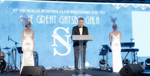 &Tau;&omicron; &mu;&epsilon;&gamma;&alpha;&lambda;&omicron;&pi;&rho;&epsilon;&pi;έ&sigmaf; Great Gatsby Gala &alpha;&pi;ό &tau;&eta;&nu;  &epsilon;&mu;&beta;&lambda;&eta;&mu;&alpha;&tau;&iota;&kappa;ή &lambda;έ&sigma;&chi;&eta; St' Nicholas Business Club