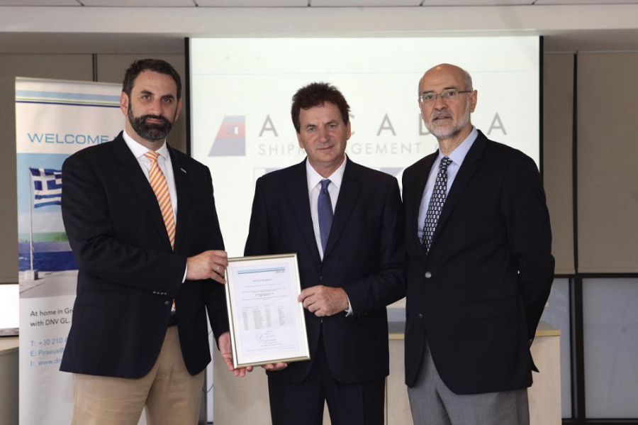 Arcadia Shipmanagement receives first DNV GL verified EU MRV monitoring plans 
