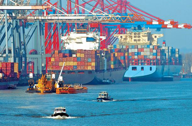 German vessel under tow