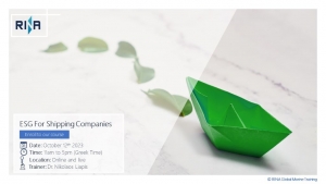 RINA- GMT Online (live) training - ESG For Shipping Companies (12/10/2023)