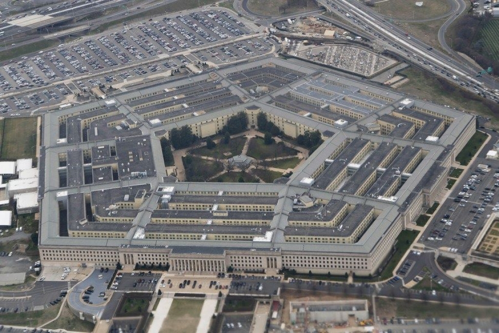 Photo taken on Feb. 19, 2020 shows the Pentagon seen from an airplane over Washington D.C., the United States. (Xinhua/Liu Jie)