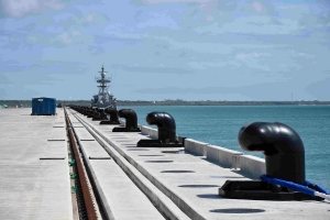 Photo taken on May 6, 2021 shows a berth of Lamu Port in Kenya. (Xinhua/Dihoff Mukoto)
