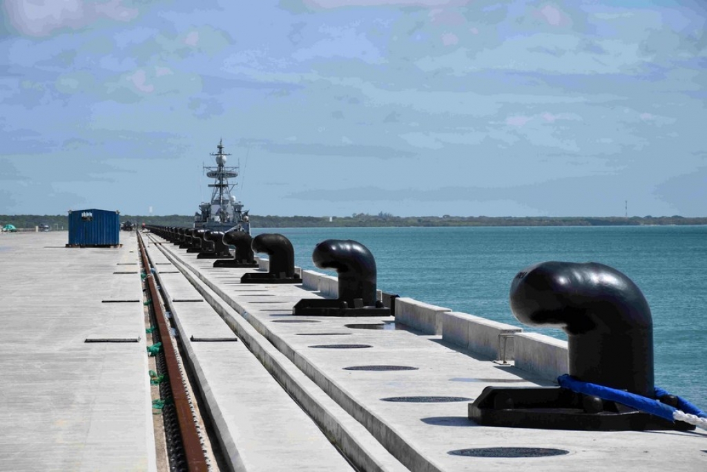 Photo taken on May 6, 2021 shows a berth of Lamu Port in Kenya. (Xinhua/Dihoff Mukoto)