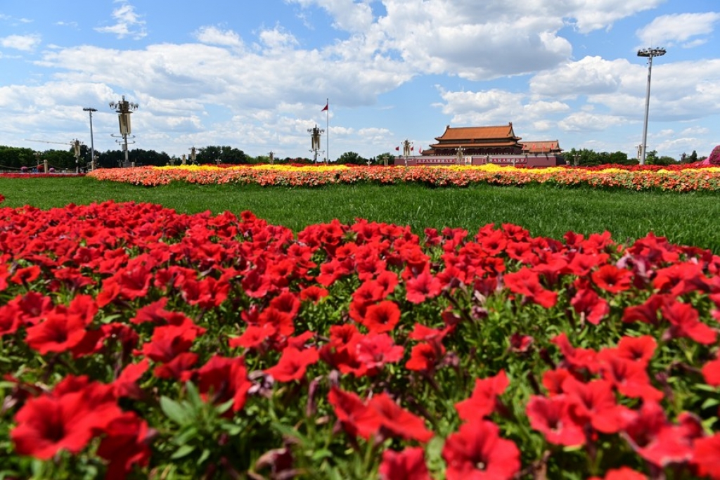 Photo taken on May 27, 2020 shows a view of the Tian'anmen Square in Beijing, capital of China. (Xinhua/Liu Jinhai)