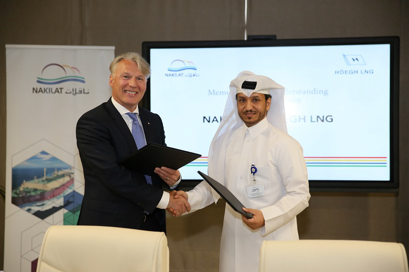 Nakilat signs MoU with H&ouml;egh LNG to explore FSRU project