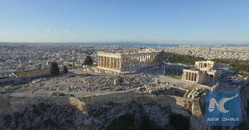 Iconic Greek sites captured with VR cameras, drones by Xinhua for first time