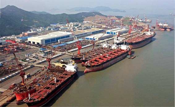 China shipyards record 32.6\% fall in new orders for 2016